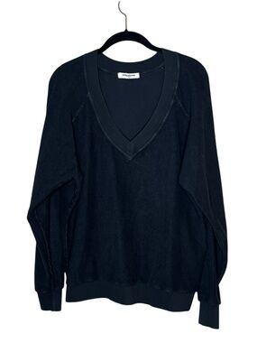PERFECTWHITETEE Dark Gray V Neck Sweatshirt
